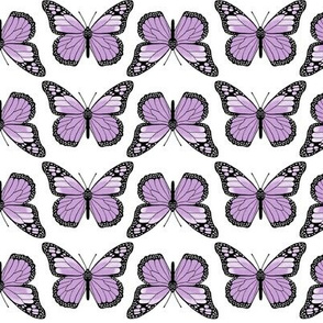 monarch butterflies // purple pastel light cute girly butterfly spring print