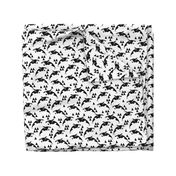 orca // orca whale whales cute ocean animals kids black and white print with triangles geo animal andrea lauren