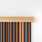 Black, Orange, and White Barcode Stripes