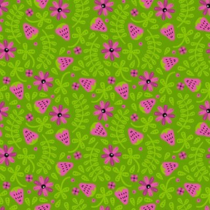 Strawberry Toss (Green and Pink)