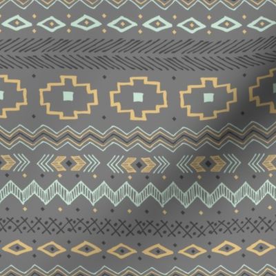 Southwest Tribal (Gray and Gold)