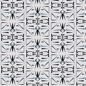 Grey Block print mud cloth pattern Africa light