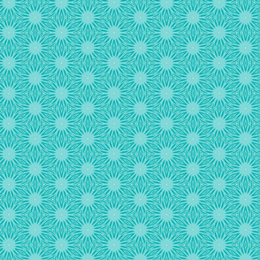 Turquoise Floral by Friztin