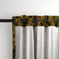 gold glitter palm leaves - black, small. silhuettes faux gold imitation tropical forest black background hot summer palm plant leaves shimmering metal effect texture fabric wallpaper giftwrap