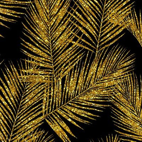 Black Wallpaper With Gold Glitter