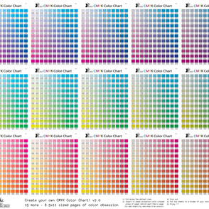 CMYK Color Chart part 2.0 - 1815 more colors!