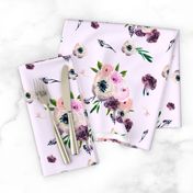 Light Pink Dark Floral Print