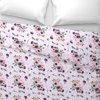 Light Pink Dark Floral Print