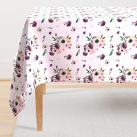 Light Pink Dark Floral Print