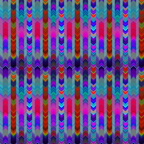 CHEVRONS ETHNIC TOTEM 6 AZTEC purple pink