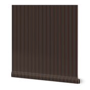 Quarter Inch Taupe Brown and Black Vertical Stripes