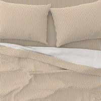 Quarter Inch Camel Brown and White Vertical Stripes