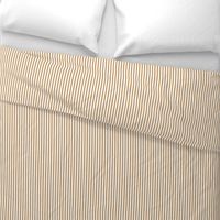 Quarter Inch Camel Brown and White Vertical Stripes