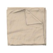 Quarter Inch Camel Brown and White Vertical Stripes