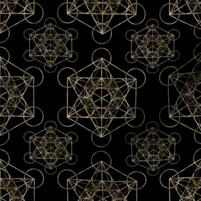 Metatron's Cube Black & Gold
