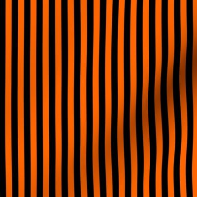 Quarter Inch Orange and Black Vertical Stripes