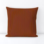 Quarter Inch Orange and Black Vertical Stripes