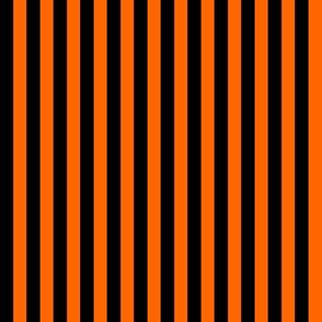 Quarter Inch Orange and Black Vertical Stripes