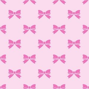 Dark Pink Bows on Light Pink