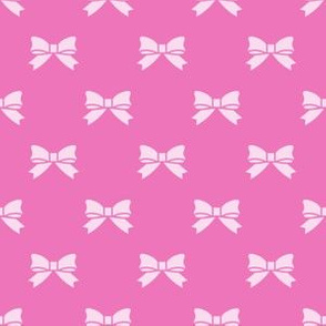 Light Pink Bows on Dark Pink