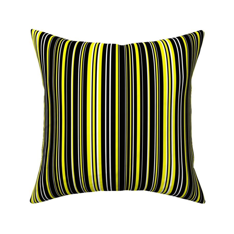 Black, Yellow, and White Barcode Stripes