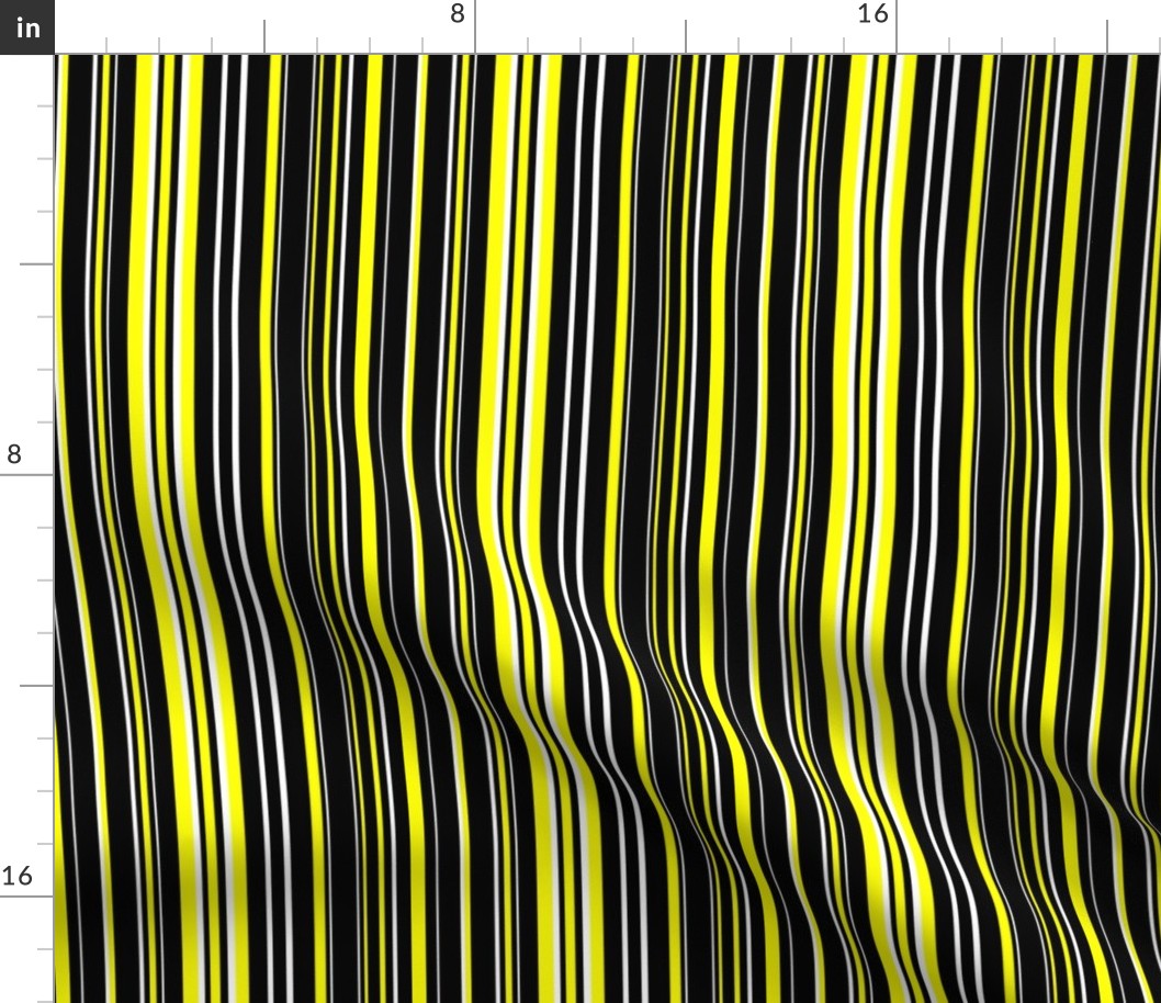 Black, Yellow, and White Barcode Stripes