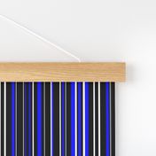 Black, Blue, and White Barcode Stripes