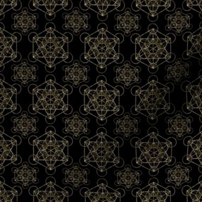 Metatron's Cube Black & Gold 2