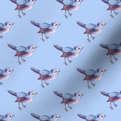 Bird Soft Blue Lavender Periwinkle