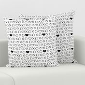 xoxo love sweet hearts and kisses print for lovers wedding and valentine in black and white