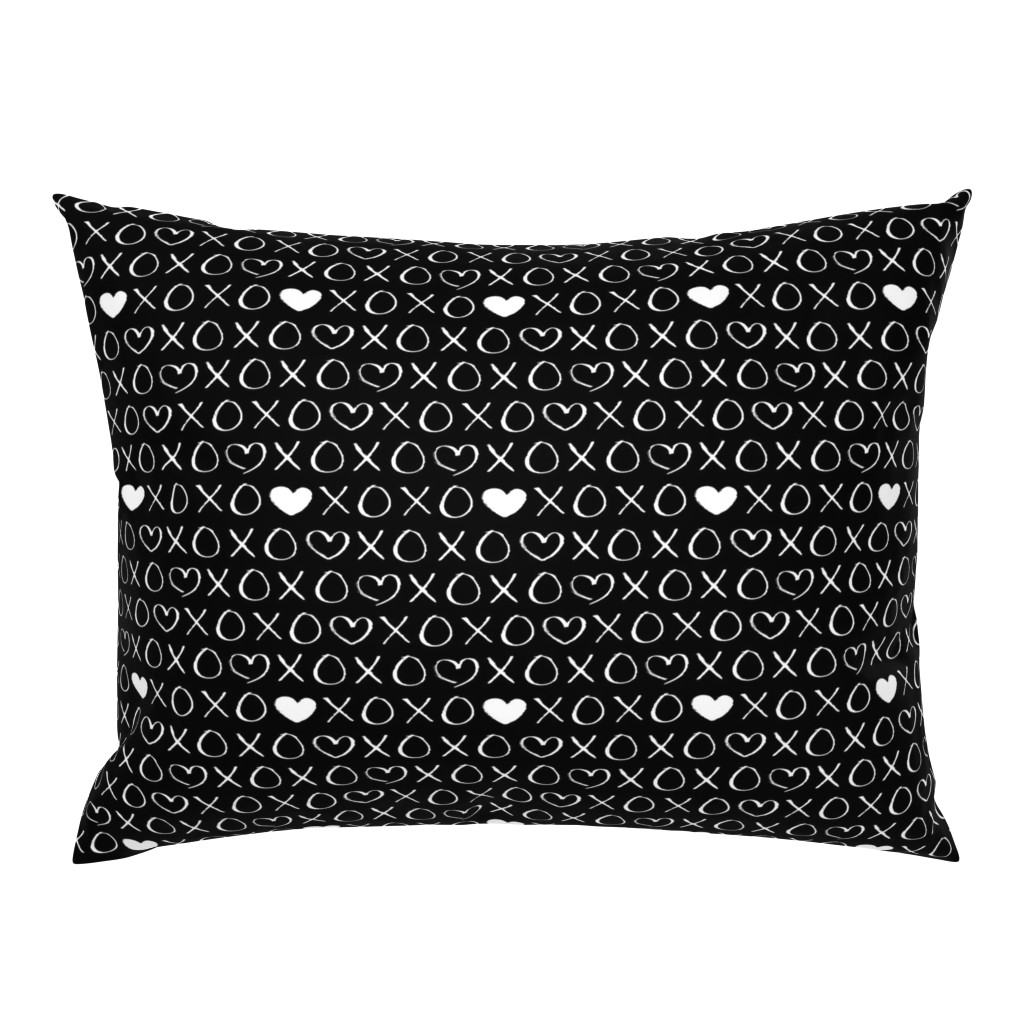 xoxo love sweet hearts and kisses print for lovers wedding and valentine in black and white