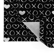 xoxo love sweet hearts and kisses print for lovers wedding and valentine in black and white