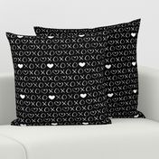 xoxo love sweet hearts and kisses print for lovers wedding and valentine in black and white