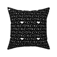 xoxo love sweet hearts and kisses print for lovers wedding and valentine in black and white