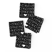 xoxo love sweet hearts and kisses print for lovers wedding and valentine in black and white