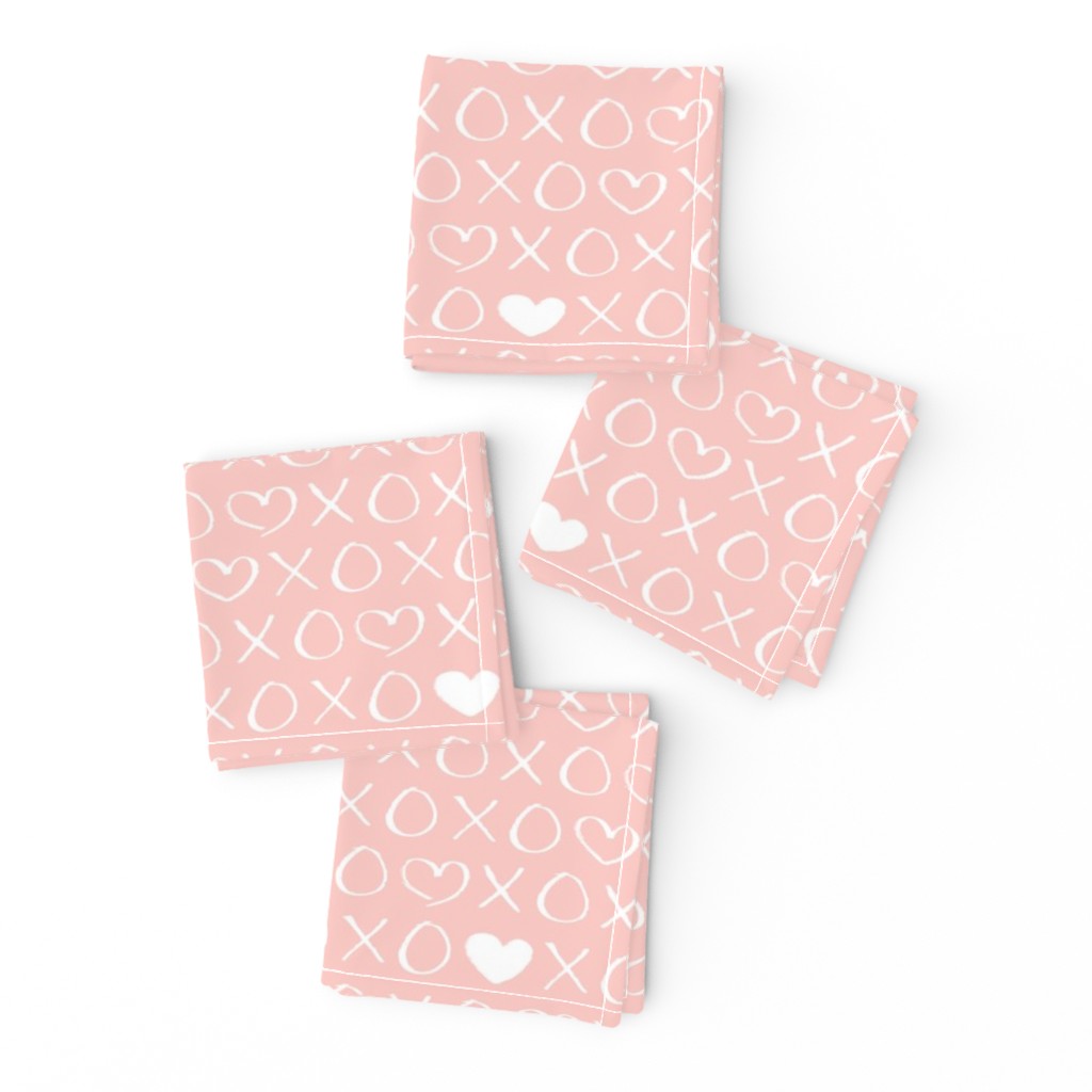 xoxo love sweet hearts and kisses print for lovers wedding and valentine in soft baby girls pink