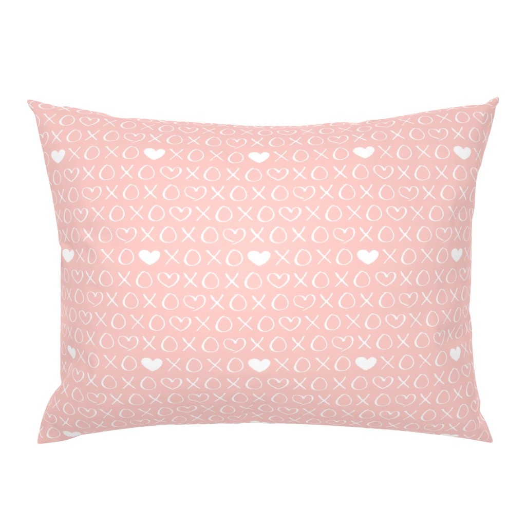 xoxo love sweet hearts and kisses print for lovers wedding and valentine in soft baby girls pink