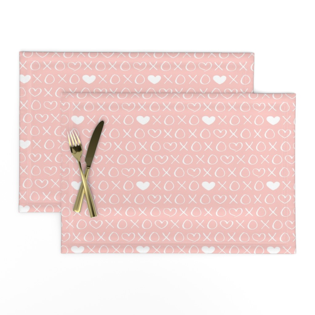 xoxo love sweet hearts and kisses print for lovers wedding and valentine in soft baby girls pink