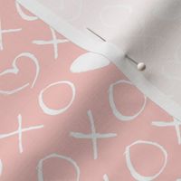 xoxo love sweet hearts and kisses print for lovers wedding and valentine in soft baby girls pink