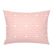 xoxo love sweet hearts and kisses print for lovers wedding and valentine in soft baby girls pink