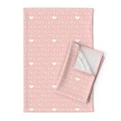 xoxo love sweet hearts and kisses print for lovers wedding and valentine in soft baby girls pink