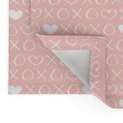 xoxo love sweet hearts and kisses print for lovers wedding and valentine in soft baby girls pink