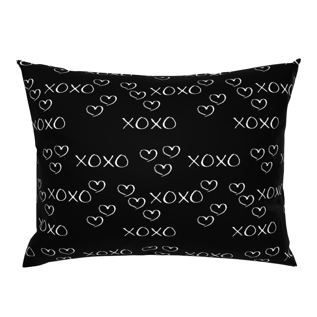 xoxo love sweet hearts and kisses print for lovers wedding and valentine in black and white