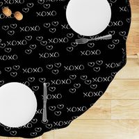 xoxo love sweet hearts and kisses print for lovers wedding and valentine in black and white