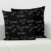 xoxo love sweet hearts and kisses print for lovers wedding and valentine in black and white