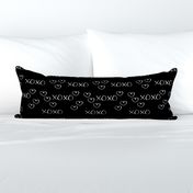 xoxo love sweet hearts and kisses print for lovers wedding and valentine in black and white