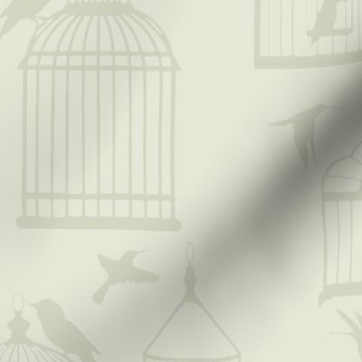 Bird cages on tan