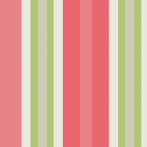Pink, Green & White Stripe