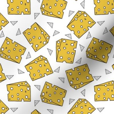 cheese // food novelty funny swiss cheese food print