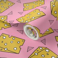 cheese // swiss cheese pink funny novelty food kids 